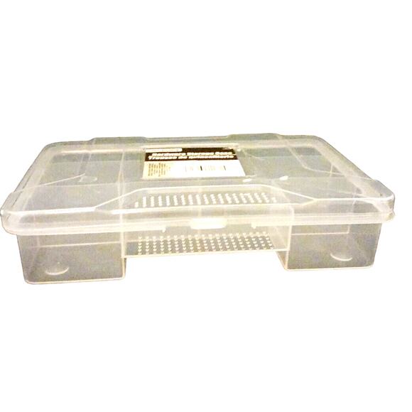 Organizer Box CLEAR PLASTIC Utility Boxes Art Crafts Makeup Screws Nuts Tackle - Picture 3 of 5